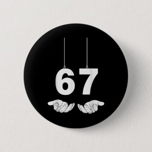 Funny 67 Meme Costume Six Seven Halloween Gen Z _1 6 Cm Round Badge