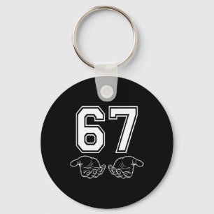 Funny 67 Meme Costume Six Seven Halloween Gen Z  Key Ring
