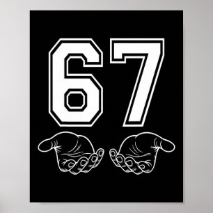 Funny 67 Meme Costume Six Seven Halloween Gen Z  Poster
