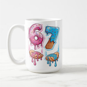 Funny 67 Meme Doughnut Ice Cream Gen Alpha Slang Coffee Mug