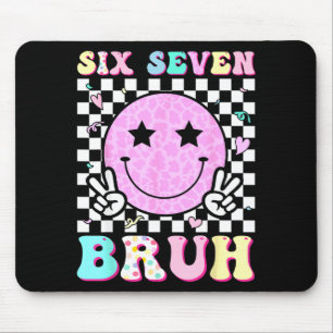 Funny 67 Meme Happy Face 6-7 Boys Kids Teens Six S Mouse Pad