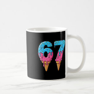 Funny 67 Meme Ice Cream Drip Six Seven Gen Z Coffee Mug