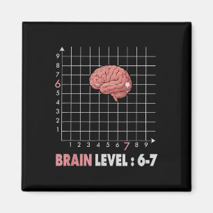 Funny 67 Meme Math Six Seven Teacher Brainrot Joke Magnet