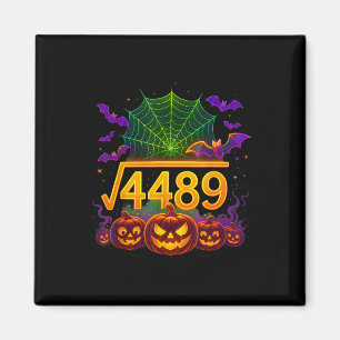 Funny 67 Meme Math Teacher 6 7 Halloween Square Ro Magnet