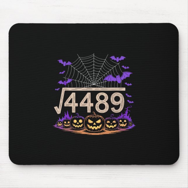 Funny 67 Meme Math Teacher 6 7 Halloween Square Ro Mouse Pad (Front)