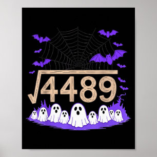 Funny 67 Meme Math Teacher 6 7 Halloween Square Ro Poster