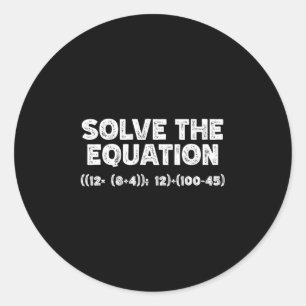 Funny 67 Meme Pemdas Elementary Math Teacher Brain Classic Round Sticker