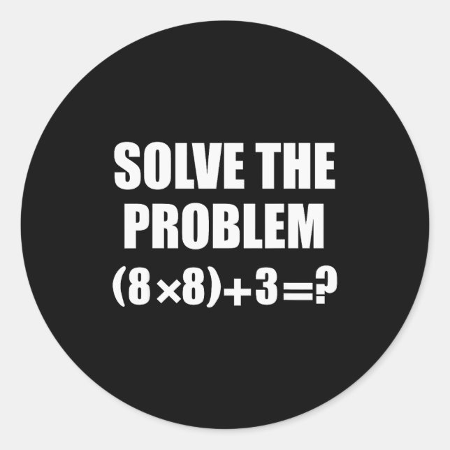 Funny 67 Meme Pemdas Elementary Math Teacher Brain Classic Round Sticker (Front)