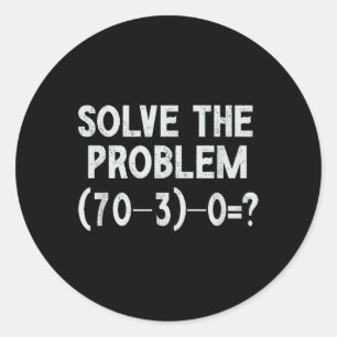 Funny 67 Meme Pemdas Elementary Math Teacher Brain Classic Round Sticker