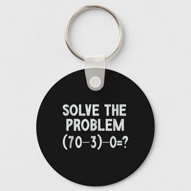 Funny 67 Meme Pemdas Elementary Math Teacher Brain Key Ring (Front)