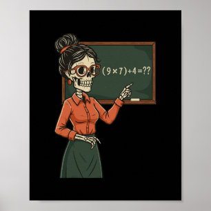 Funny 67 Meme Pemdas Elementary Math Teacher Brain Poster