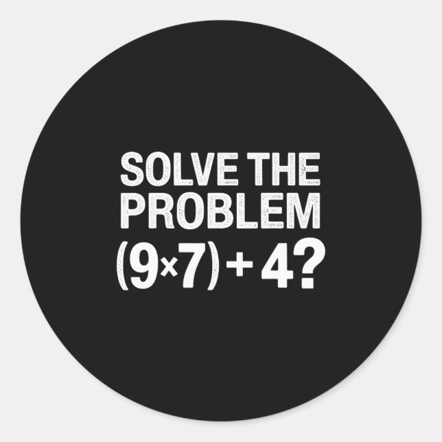 Funny 67 Meme Pemdas Math Teacher Brainrot Element Classic Round Sticker (Front)