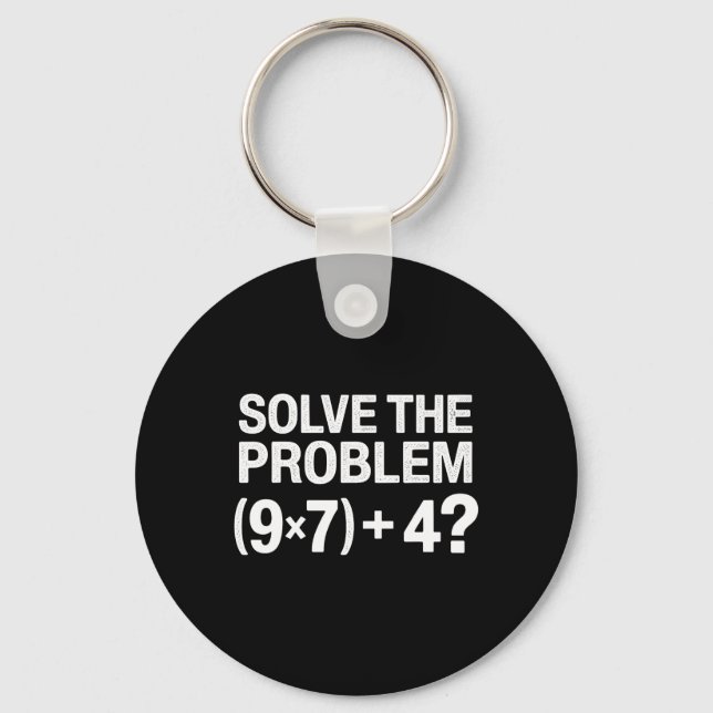 Funny 67 Meme Pemdas Math Teacher Brainrot Element Key Ring (Front)