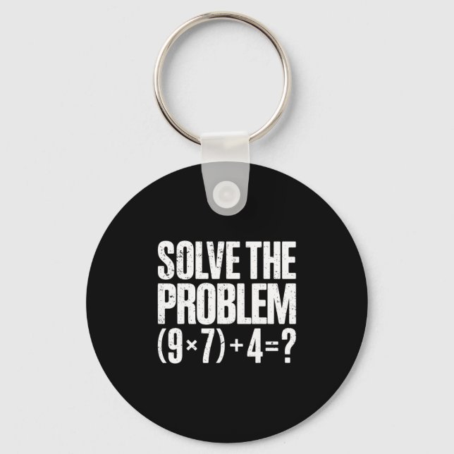 Funny 67 Meme Pemdas Math Teacher Brainrot Element Key Ring (Front)