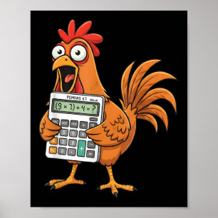 Funny 67 Meme Pemdas Math Teacher Six Seven Chicke Poster