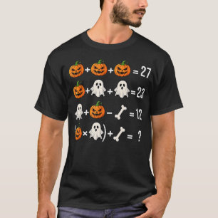 Funny 67 Meme Pumpkin Ghost Math Teacher Costume T-Shirt