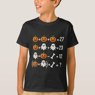 Funny 67 Meme Pumpkin Ghost Math Teacher Costume T-Shirt