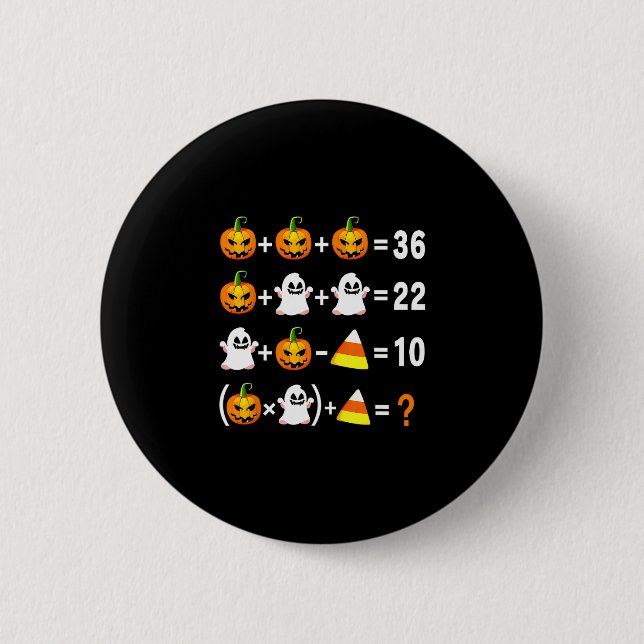 Funny 67 Meme Pumpkin Ghost Math Teacher Halloween 6 Cm Round Badge (Front)