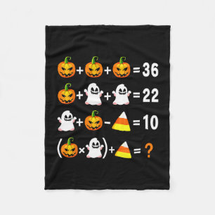 Funny 67 Meme Pumpkin Ghost Math Teacher Halloween Fleece Blanket