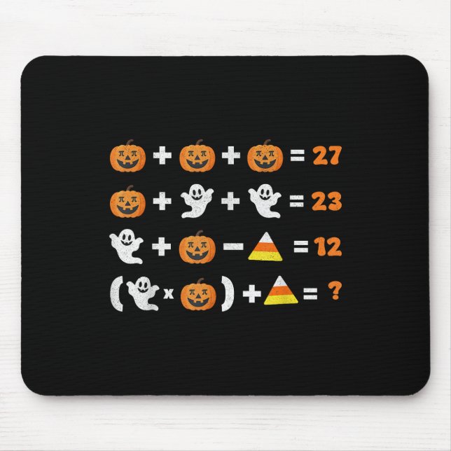 Funny 67 Meme Pumpkin Ghost Math Teacher Halloween Mouse Pad (Front)