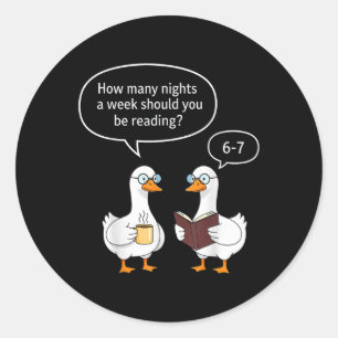 Funny 67 Meme Reading School Librarian Teacher Bra Classic Round Sticker