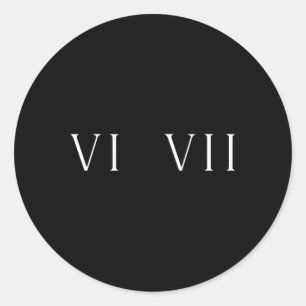 Funny 67 Meme Roman Numerals History Student Acade Classic Round Sticker