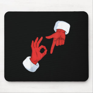 Funny 67 Meme Santa Hands Gesture Six Seven Slang Mouse Pad
