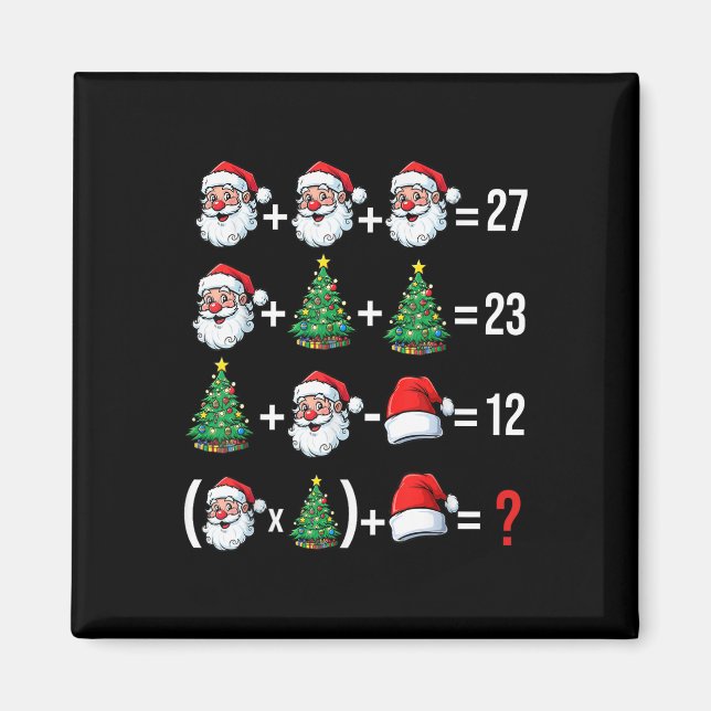 Funny 67 Meme Santa Math Teacher Christmas Pajama  Magnet (Front)