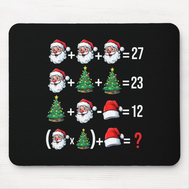 Funny 67 Meme Santa Math Teacher Christmas Pajama  Mouse Pad (Front)