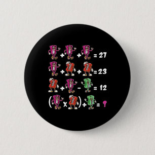 Funny 67 Meme School Math Teacher Six Seven Puzzle 6 Cm Round Badge