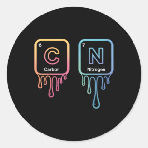 Funny 67 Meme Science Chemistry Nerd Humor Periodi Classic Round Sticker