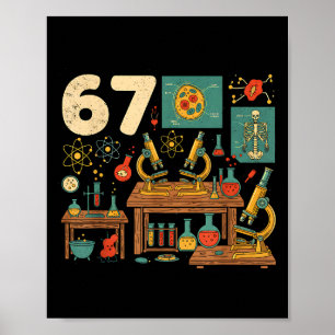 Funny 67 Meme Science Teacher Students Six Seven M Poster