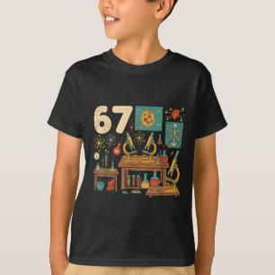 Funny 67 Meme Science Teacher Students Six Seven M T-Shirt