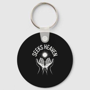 Funny 67 Meme Seeks Heaven Ironic Spiritual Religi Key Ring