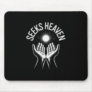 Funny 67 Meme Seeks Heaven Ironic Spiritual Religi Mouse Pad