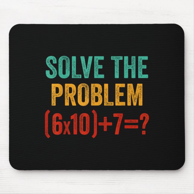 Funny 67 Meme Six Seven 6 7 Math Teacher Men Women Mouse Pad (Front)