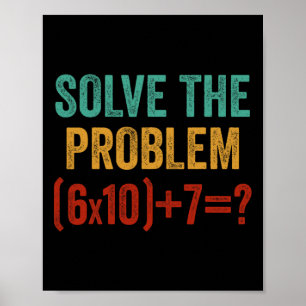Funny 67 Meme Six Seven 6 7 Math Teacher Men Women Poster