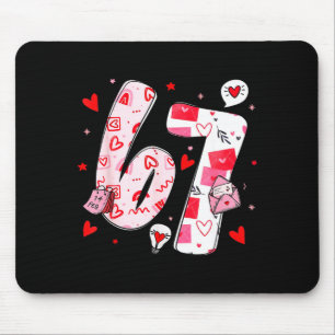 Funny 67 Meme Six Seven 6 7 Valentine Hearts Mouse Pad