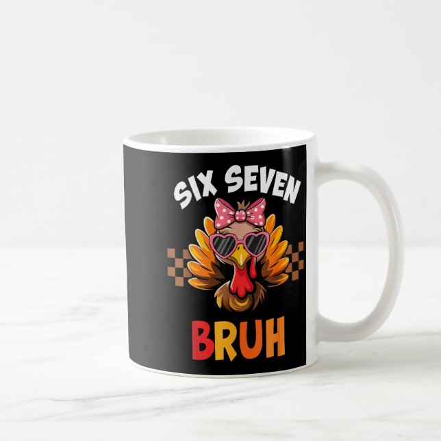 Funny 67 Meme Six Seven Bruh Aesthetic  Coffee Mug (Right)