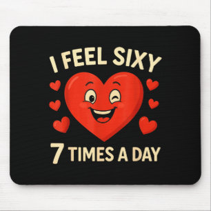 Funny 67 Meme Six Seven Heart Valentine Men Women  Mouse Pad