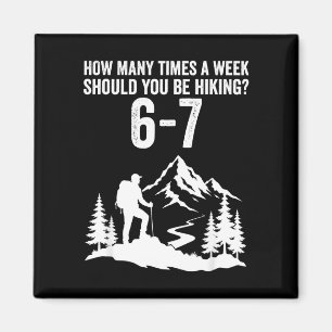 Funny 67 meme six seven hiking outdoors magnet