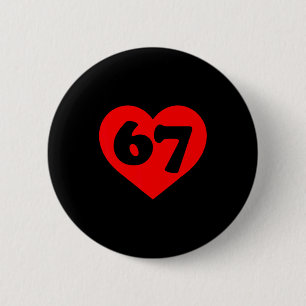 Funny 67 Meme Six Seven Matching Couples Valentine 6 Cm Round Badge