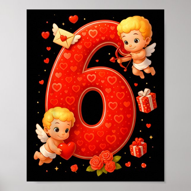Funny 67 Meme Six Seven Matching Couples Valentine Poster (Front)