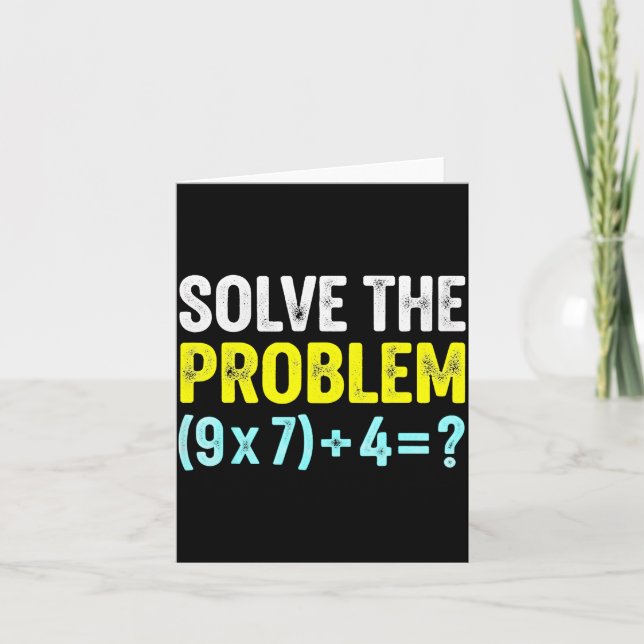 Funny 67 Meme Six Seven Math Teacher Brain-rot Jok Card (Front)