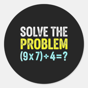 Funny 67 Meme Six Seven Math Teacher Brain-rot Jok Classic Round Sticker