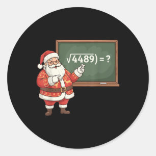 Funny 67 Meme Six Seven Math Teacher Christmas Gen Classic Round Sticker