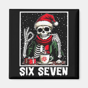 Funny 67 Meme Skeleton 67 Christmas Holiday Women Magnet