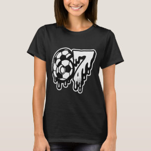 Funny 67 Meme Slang Soccer Ice Cream Drip Six Seve T-Shirt