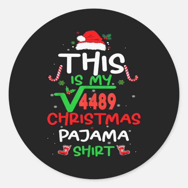 Funny 67 Meme Square Root 4489 Slang Math Teacher  Classic Round Sticker (Front)