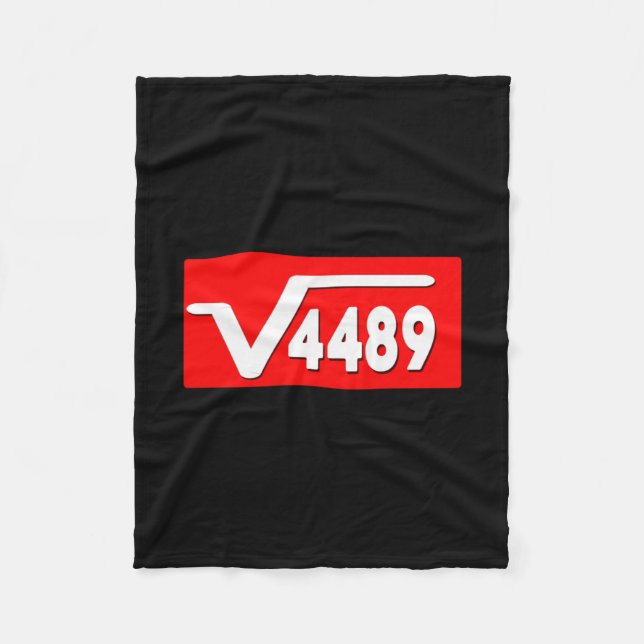 Funny 67 Meme Square Root 4489 Slang Math Teacher  Fleece Blanket (Front)